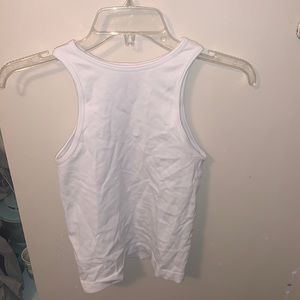 White cropped tank